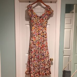 Floral Multicolor Women's Dress
